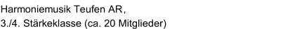 Harmoniemusik Teufen AR ,    3./4. Stärkeklasse (ca. 20 Mitglieder)